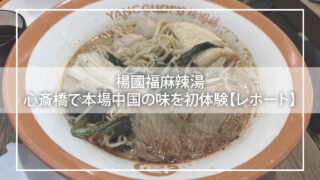 【楊國福麻辣湯】大阪心斎橋で本場中国のシビ辛スープ春雨が旨すぎた初体験【レポート】