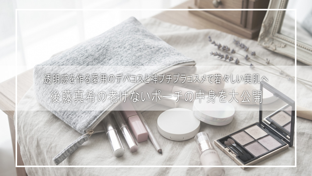 【後藤真希】老けないポーチの中身を大公開！透明感と若さを保つ愛用デパコス＆神プチプラ総まとめ✨